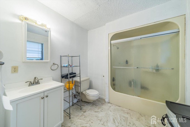 36 Henry St, Edison, NJ 08820 - bathroom with a textured ceiling, vanity, and enclosed tub / shower combo