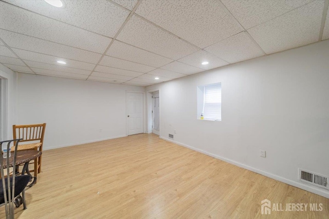 36 Henry St, Edison, NJ 08820 - unfurnished room with light wood finished floors, recessed lighting, and a drop ceiling