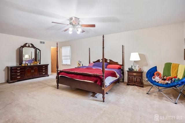 20 Buffalo Run, East Brunswick, NJ 08816 - bedroom with light colored carpet and a ceiling fan