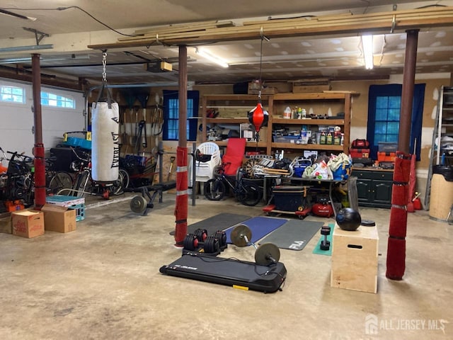 below grade area with a garage