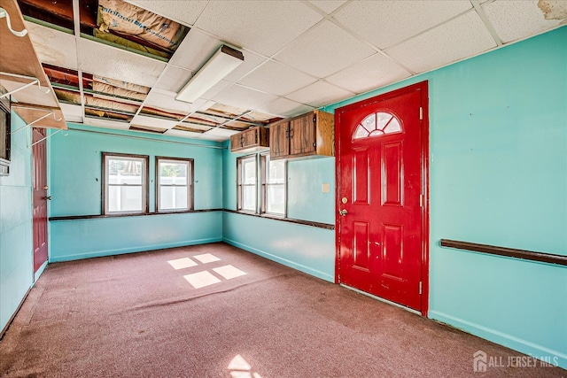 14 Mcginnis Rd, Edison, NJ 08817 - foyer featuring carpet and a drop ceiling