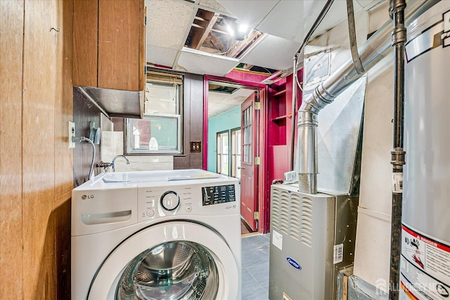 14 Mcginnis Rd, Edison, NJ 08817 - washroom featuring washer / dryer and wooden walls