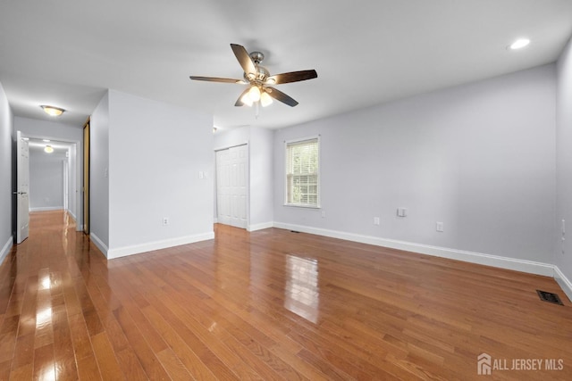 15-A Betsy Ross Dr, Monroe, NJ 08831 - spare room featuring a ceiling fan, wood finished floors, and baseboards