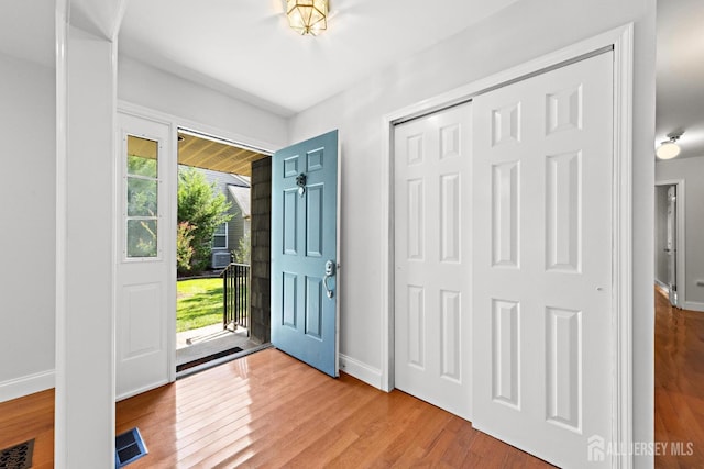15-A Betsy Ross Dr, Monroe, NJ 08831 - foyer entrance with baseboards and wood finished floors