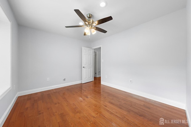 15-A Betsy Ross Dr, Monroe, NJ 08831 - empty room with baseboards, ceiling fan, and wood finished floors