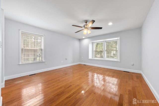 15-A Betsy Ross Dr, Monroe, NJ 08831 - empty room with light wood-type flooring, a ceiling fan, baseboards, and recessed lighting