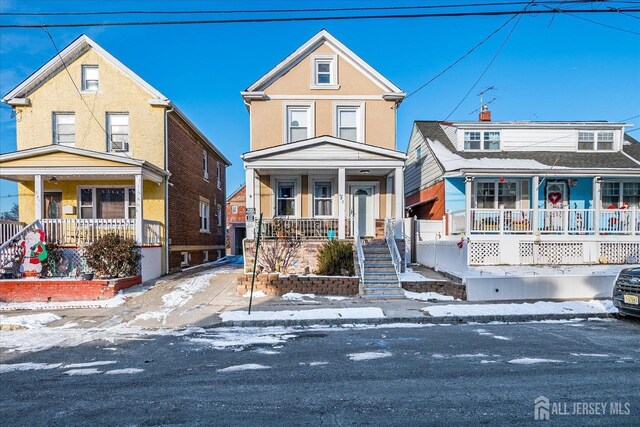 view of front of property with a porch