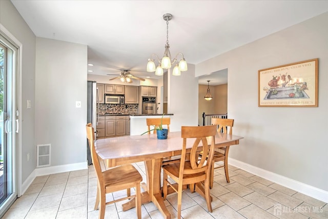 7 Mill Rd, Jamesburg, NJ 08831 - dining room featuring baseboards, light tile patterned floors, a chandelier, and recessed lighting