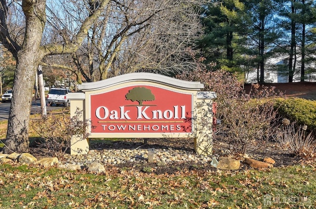 view of community sign