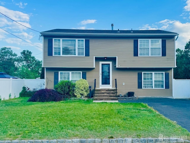 bi-level home featuring entry steps