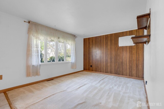 49 Charles Ter, Piscataway, NJ 08854 - spare room featuring wood walls and carpet