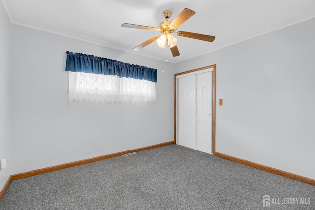 49 Charles Ter, Piscataway, NJ 08854 - unfurnished bedroom with carpet floors, a closet, and ceiling fan