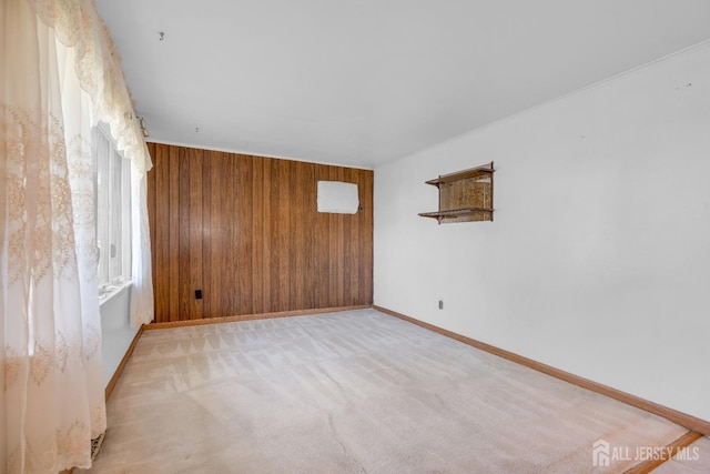 49 Charles Ter, Piscataway, NJ 08854 - carpeted spare room featuring wood walls and baseboards