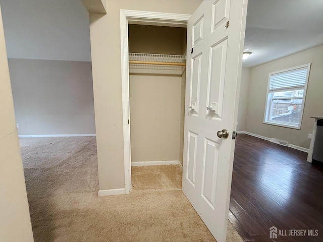 closet featuring visible vents