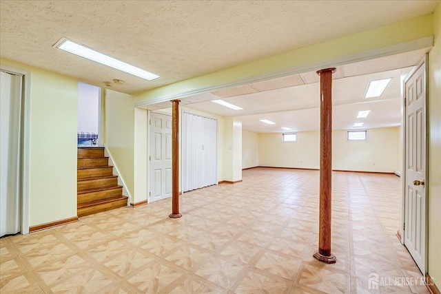 878 Beatrice Pkwy, Edison, NJ 08820 - basement featuring light floors, stairs, and baseboards