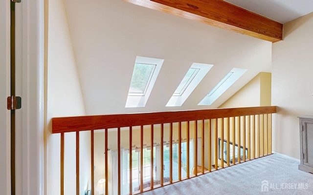 1014 Hemlock Ct, South Brunswick, NJ 08852 - hall with a skylight and carpet