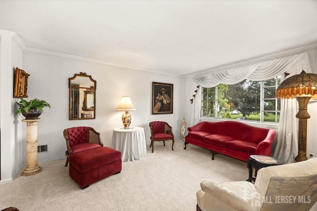 29 Mitchell Ave, Piscataway, NJ 08854 - living room with carpet and crown molding
