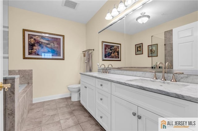 1109 Enclave Cir, Franklin, NJ 08873 - full bath featuring double vanity, baseboards, visible vents, and a sink