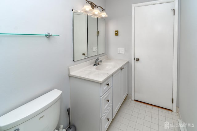 249 Doremus Dr Unit B, Monroe, NJ 08831 - bathroom featuring vanity, toilet, and tile patterned floors