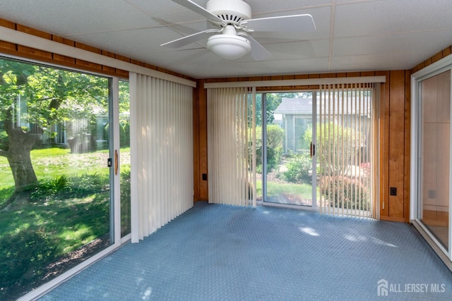 249 Doremus Dr Unit B, Monroe, NJ 08831 - unfurnished sunroom with a ceiling fan