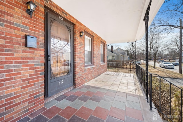 exterior space featuring covered porch