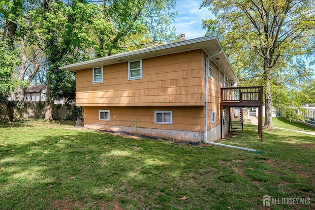 50 Lilac St, Edison, NJ 08817 - view of home's exterior featuring stairs and a deck