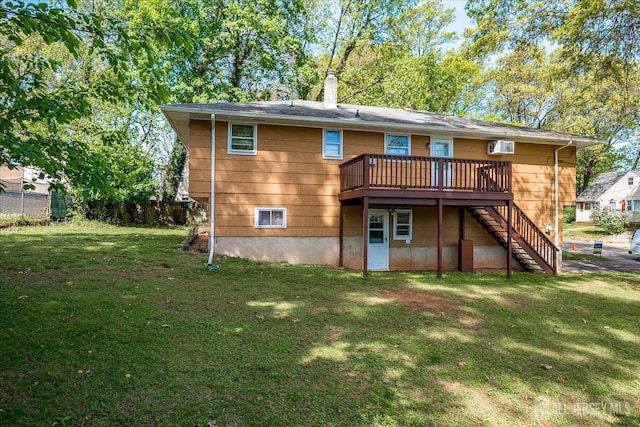 50 Lilac St, Edison, NJ 08817 - back of property with stairway and a deck