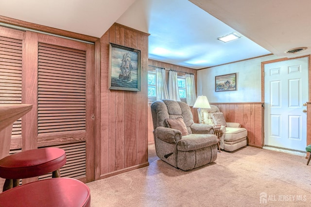 24 Grand Ave, South River, NJ 08882 - sitting room with wood walls and a wainscoted wall