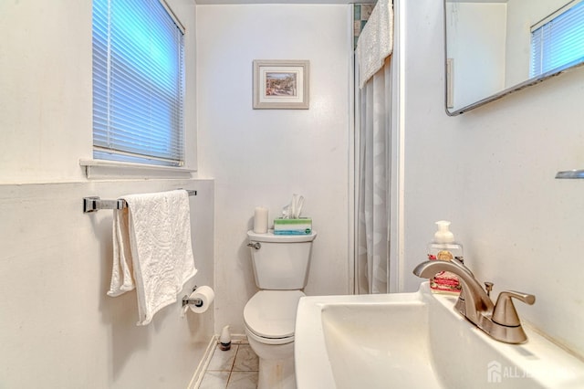 24 Grand Ave, South River, NJ 08882 - full bath with a sink, toilet, tile patterned floors, and a shower