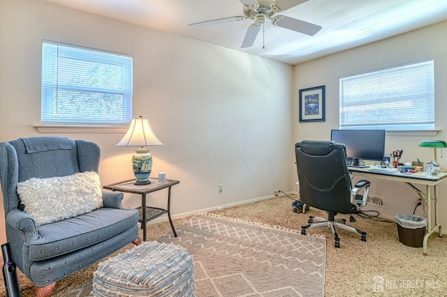 24 Grand Ave, South River, NJ 08882 - office featuring carpet flooring, ceiling fan, and baseboards