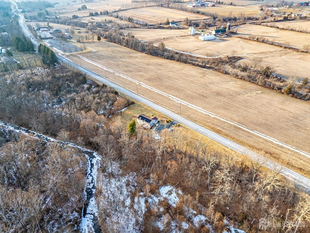 aerial view featuring a rural view