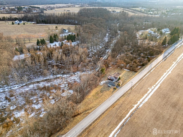 bird's eye view with a rural view