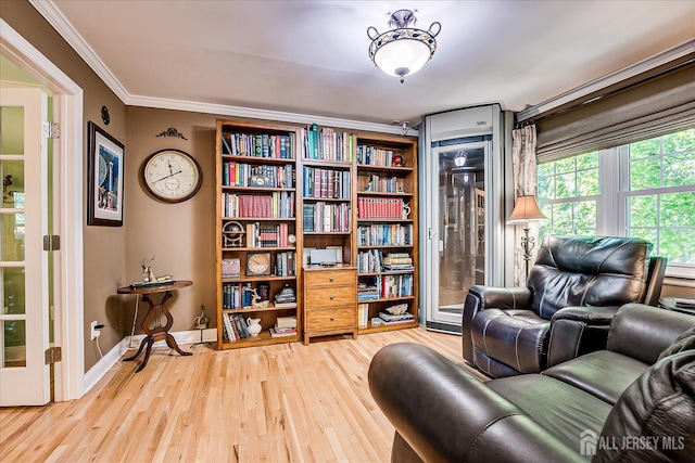 147 Smith St, South Plainfield, NJ 07080 - living area with ornamental molding, wood finished floors, and baseboards