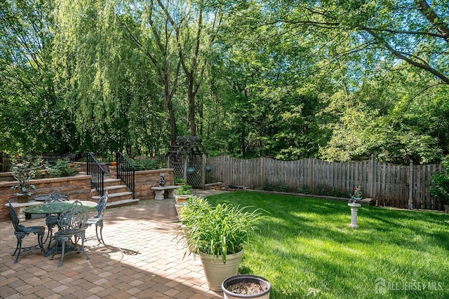 147 Smith St, South Plainfield, NJ 07080 - view of yard featuring a patio and stairs