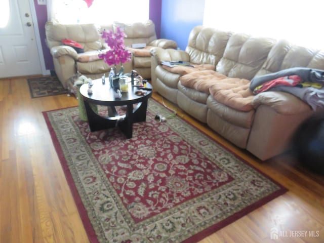 747 Catherine St, Perth Amboy, NJ 08861 - living area featuring wood finished floors