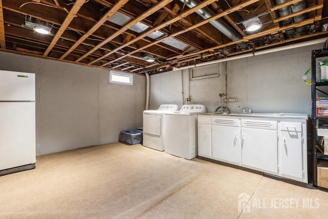 2338 Oxford Ave, South Plainfield, NJ 07080 - laundry room with separate washer and dryer and cabinet space