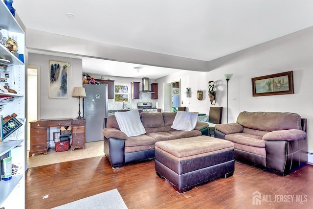 230 Creek Rd, Keansburg, NJ 07734 - living area with wood finished floors
