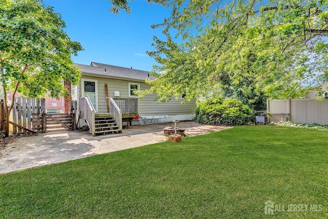 230 Creek Rd, Keansburg, NJ 07734 - back of house with a patio and a wooden deck