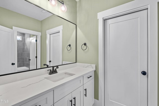 bathroom with oversized vanity