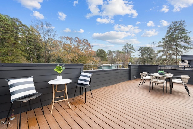 view of wooden terrace