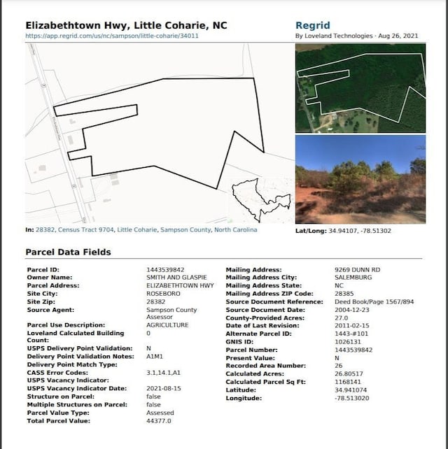 0 Elizabethtown Hwy, Roseboro NC, 28382 land for sale