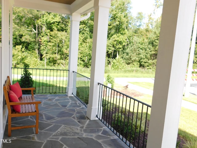 balcony with covered porch