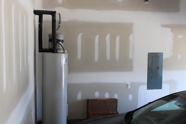 room details featuring electric water heater