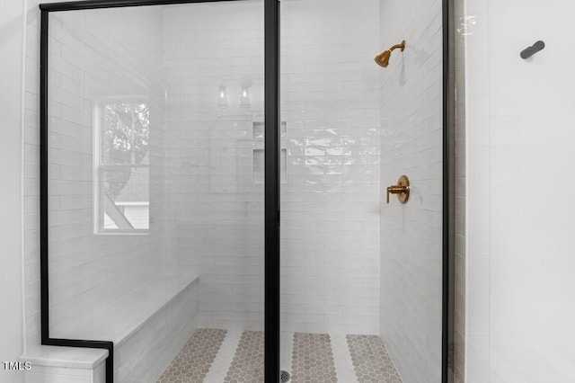 bathroom featuring walk in shower