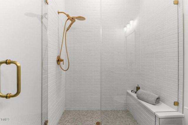 bathroom with an enclosed shower