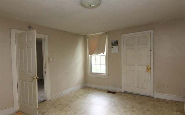 view of spare room