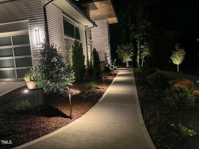 view of property exterior featuring stone siding