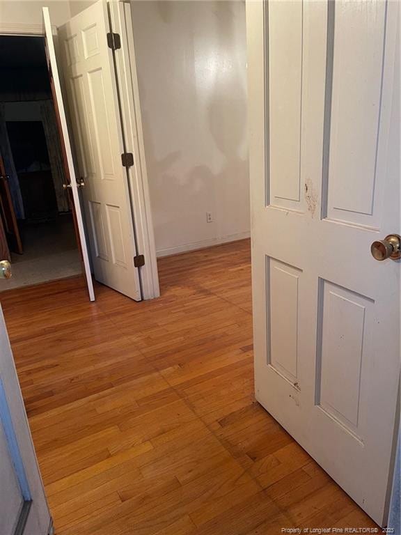 hall featuring light hardwood / wood-style floors