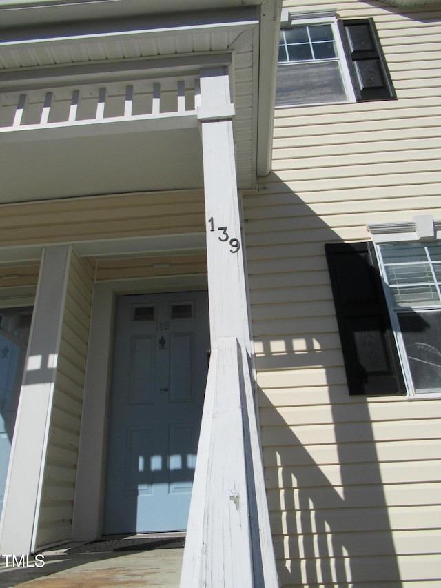 view of doorway to property