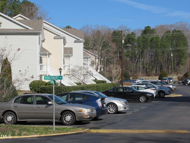 view of uncovered parking lot